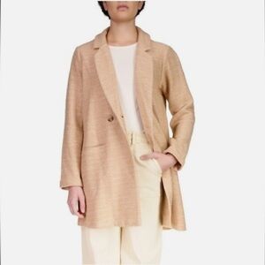 Sanctuary Carleton Cotton Blend Coat Tan Blazer Modern Tailored Suit Jacket